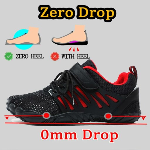 Men's zero drop barefoot shoes in action