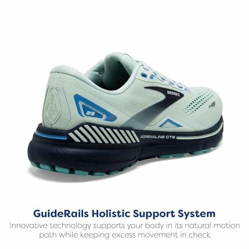 Brooks running shoe with GuideRails support system.