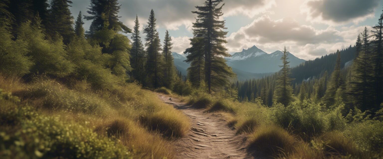 Women's running shoes on a trail